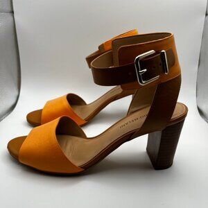 Antonio Melani Ankle leather strap orange dress shoe size 9m